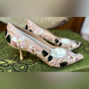 Kate Spade New York Floral Lynne Embroidered Heels Pale Pink (8.5) ‼️NIB‼️